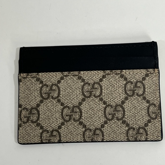 NWOT Authentic Gucci GG Supreme Canvas Leather Card Case Card Holder w/ COA - Picture 2 of 9